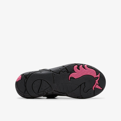 Relda Wish Kid Black Leather - Clarks Kids