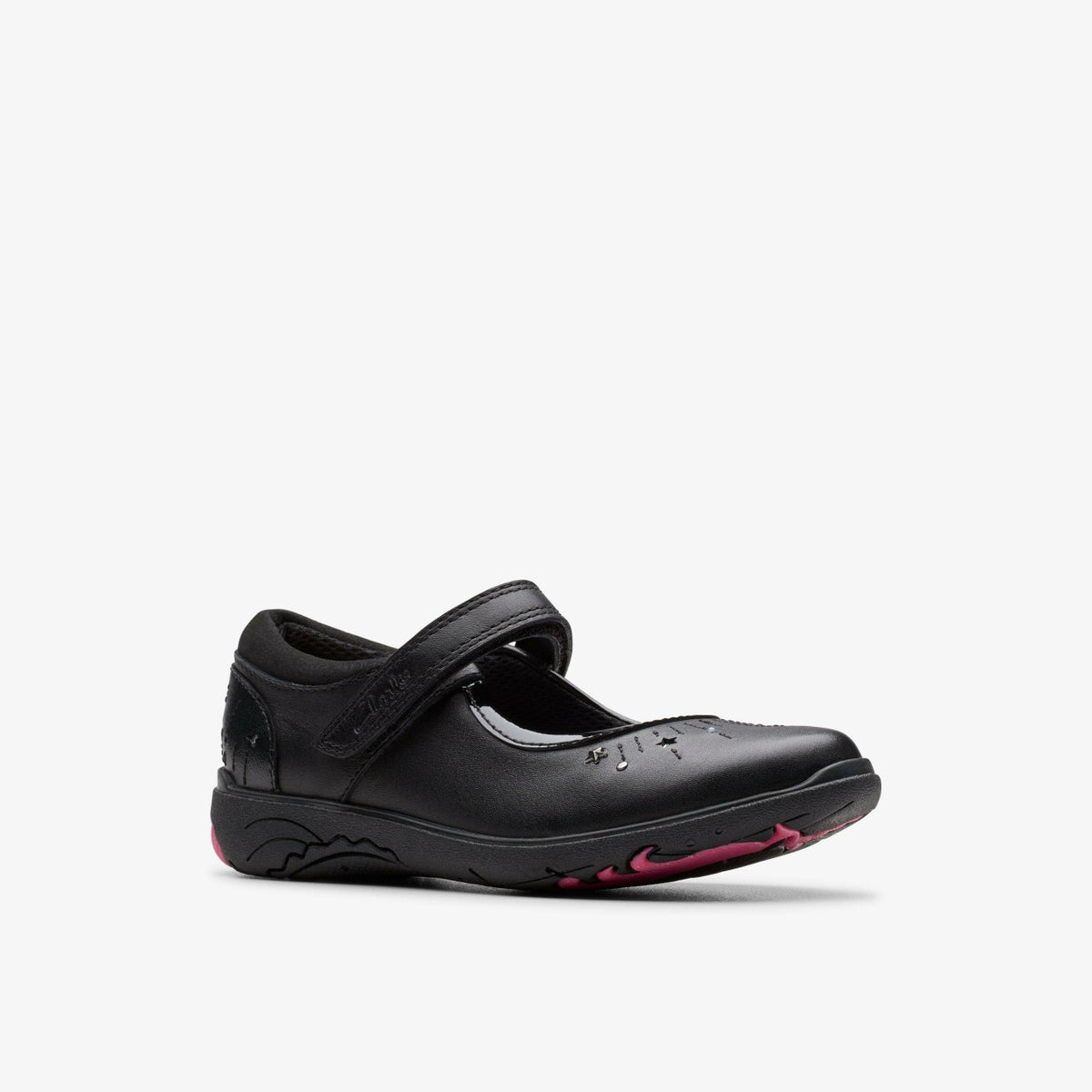 Relda Wish Kid Black Leather - Clarks Kids