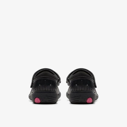 Relda Wish Kid Black Leather - Clarks Kids