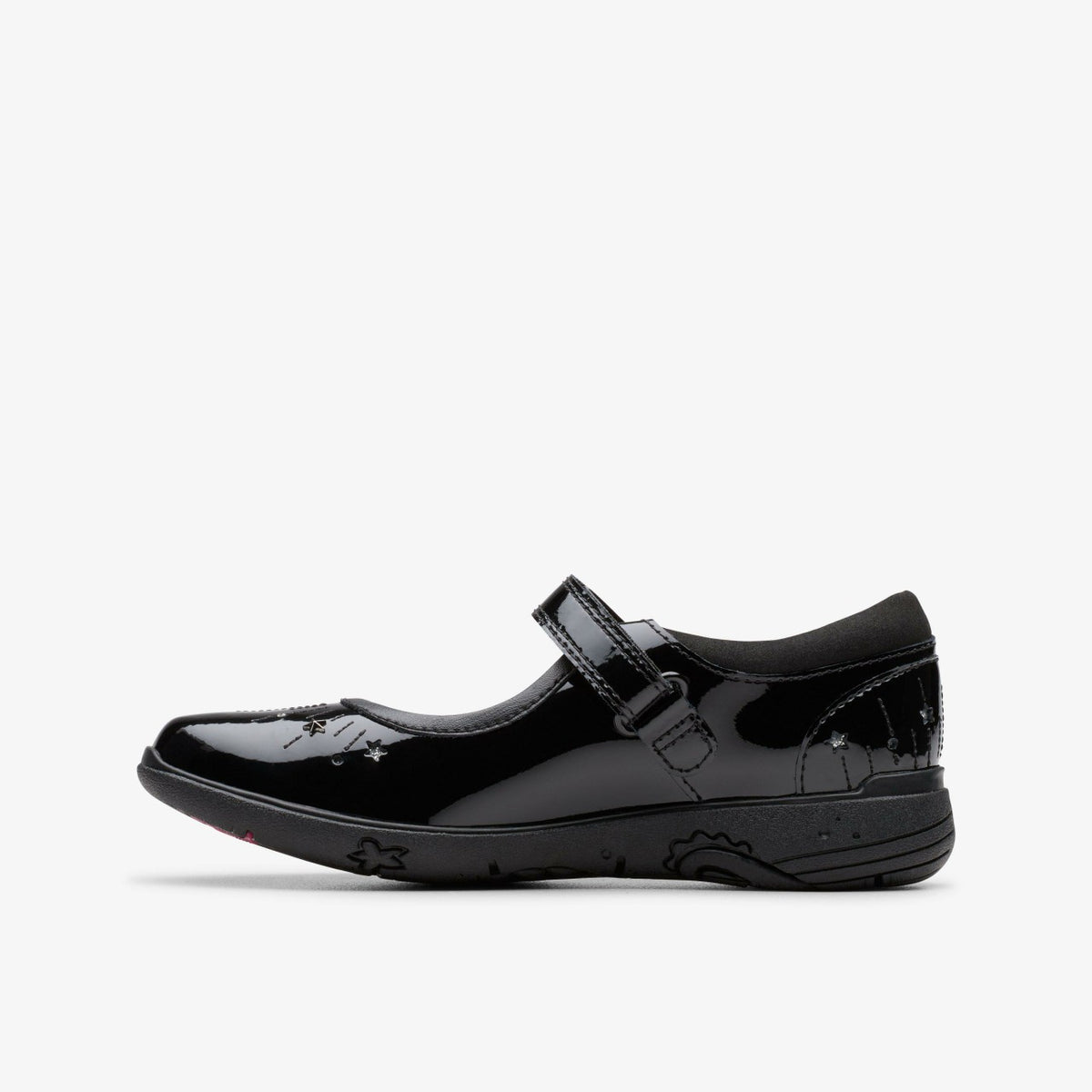 Relda Wish Kid Black Patent - Clarks Kids