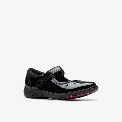 Relda Wish Kid Black Patent - Clarks Kids