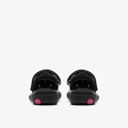 Relda Wish Kid Black Patent - Clarks Kids
