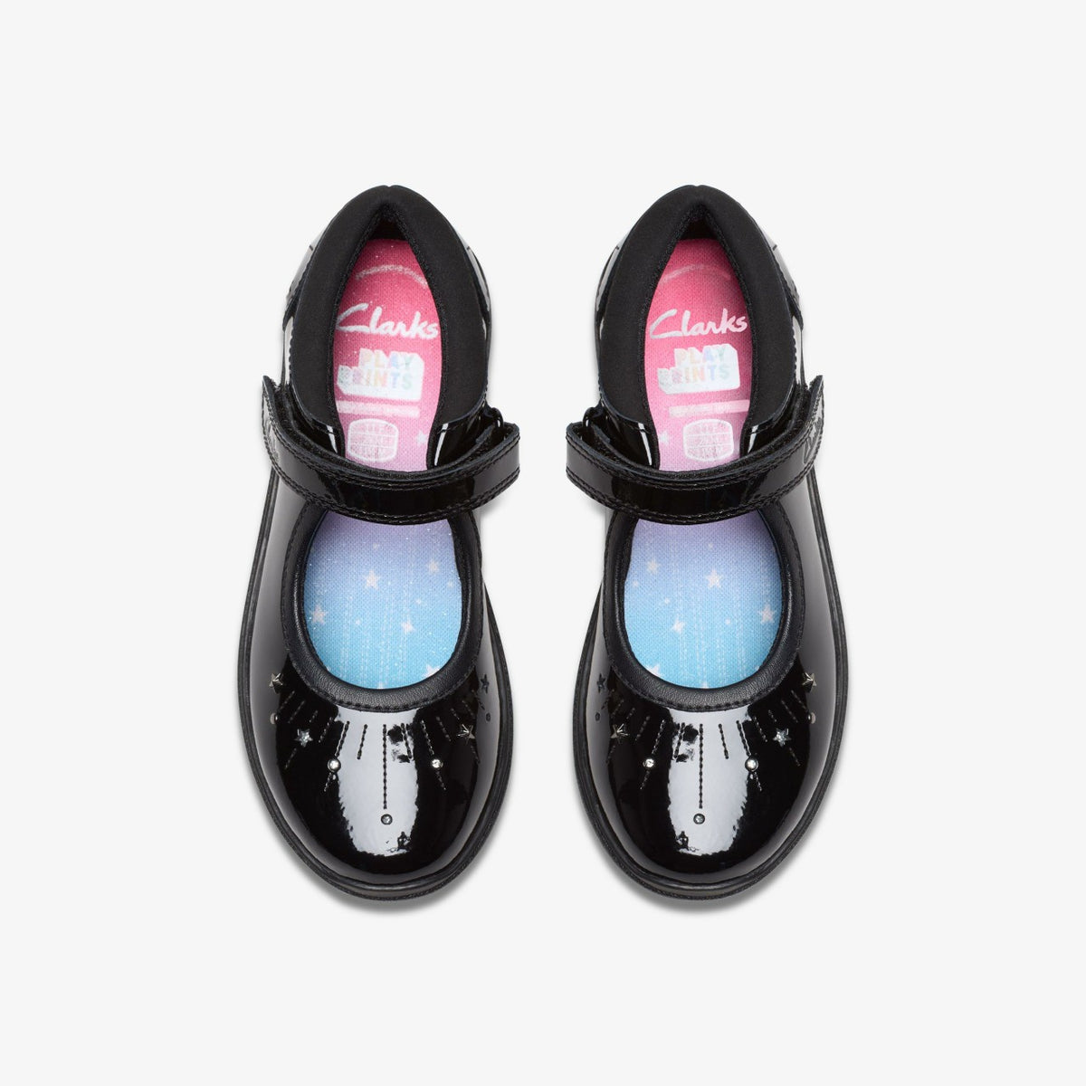 Relda Wish Kid Black Patent - Clarks Kids