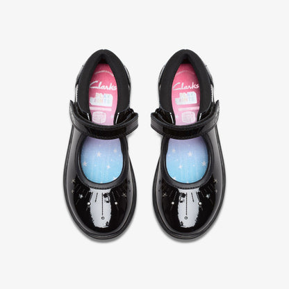 Relda Wish Kid Black Patent - Clarks Kids