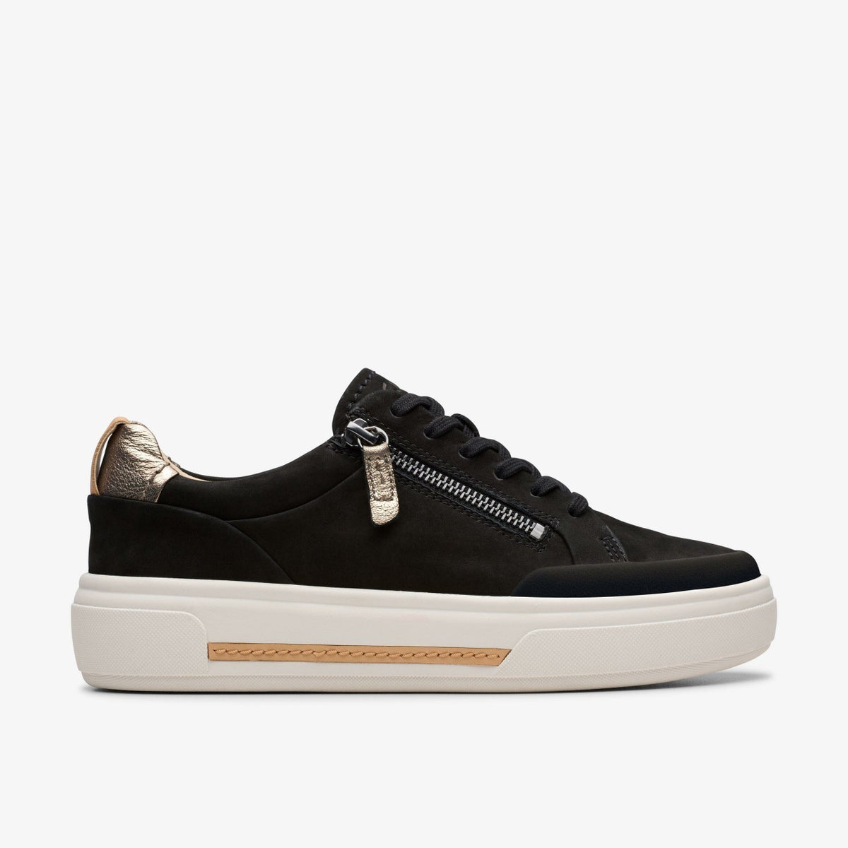 Hollyhock Zip Black Nubuck - Clarks Women
