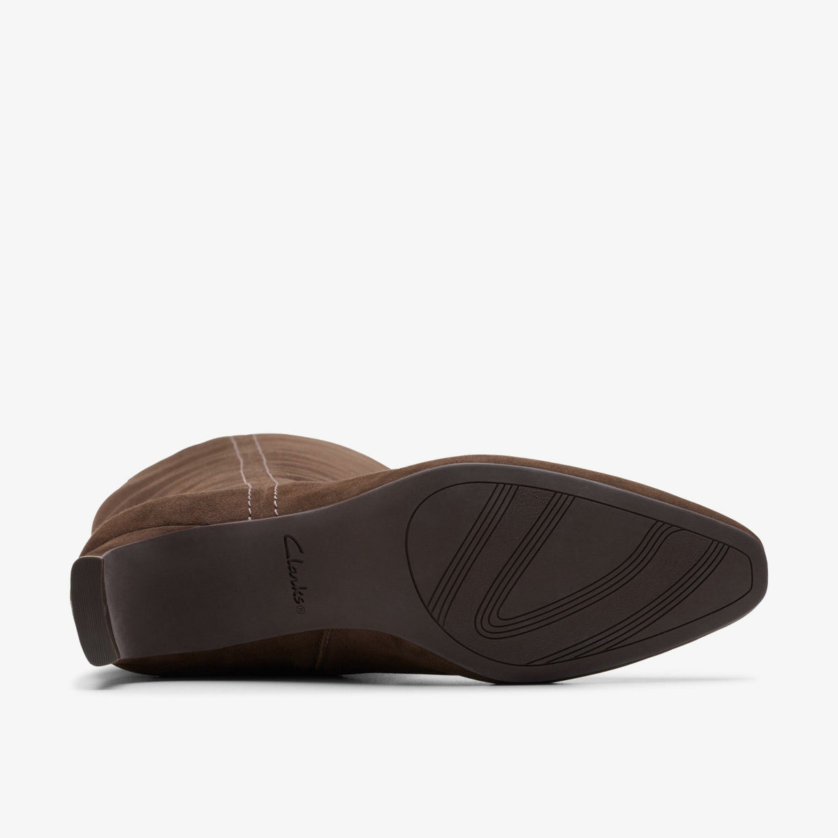 Edina Tall Dark Brown Suede - Clarks Women