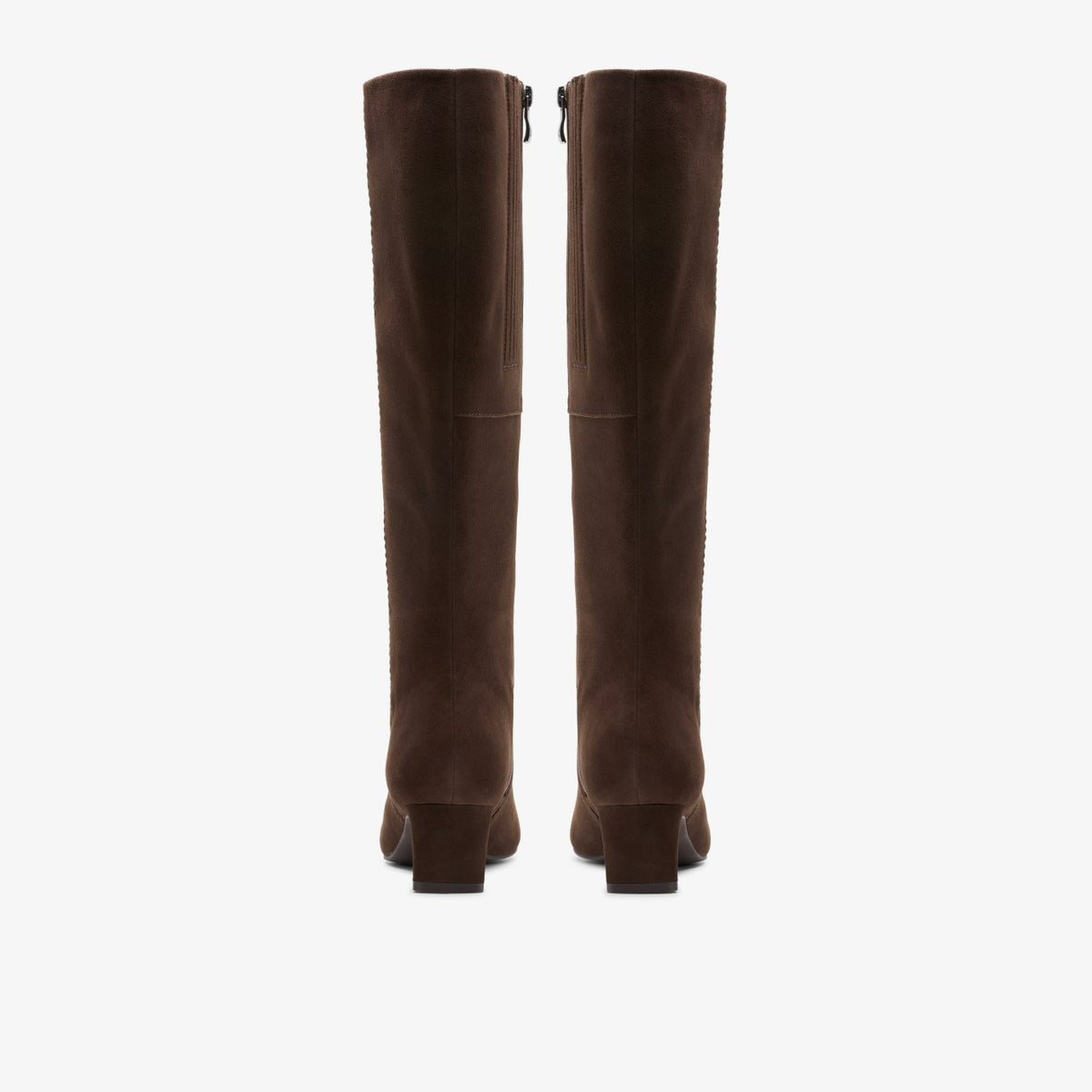 Edina Tall Dark Brown Suede - Clarks Women