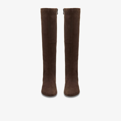 Edina Tall Dark Brown Suede - Clarks Women