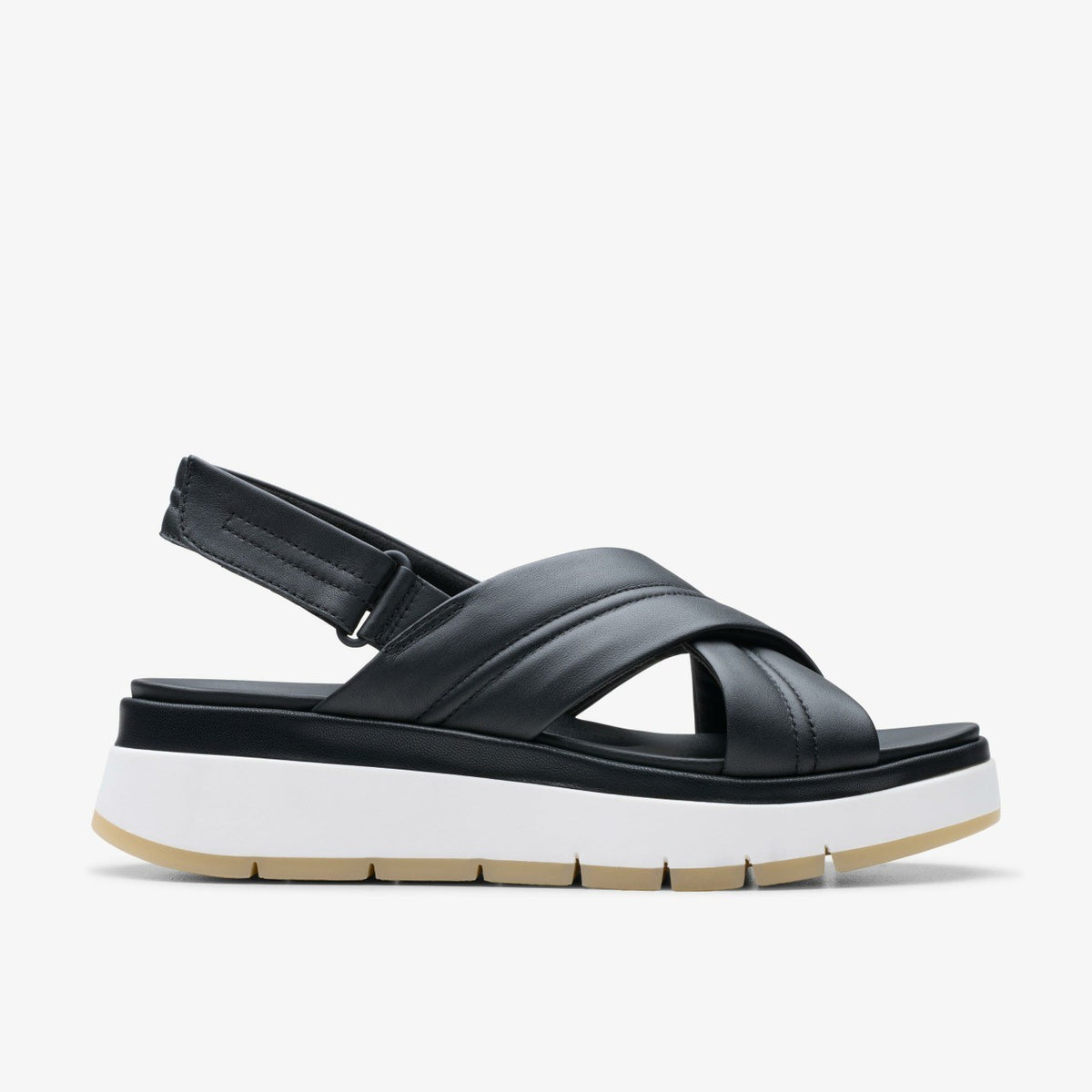 Tuscan Cross Black Leather - Clarks Women