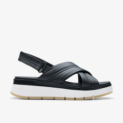 Tuscan Cross Black Leather - Clarks Women