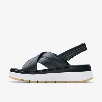 Tuscan Cross Black Leather - Clarks Women