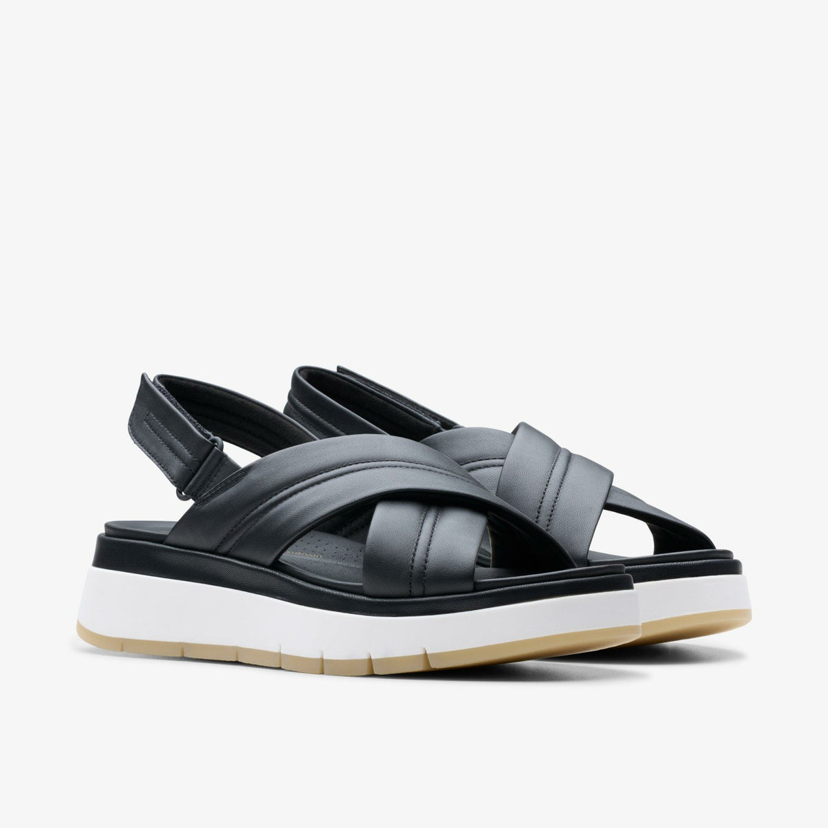 Tuscan Cross Black Leather - Clarks Women
