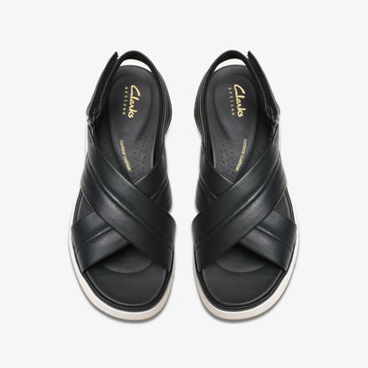 Tuscan Cross Black Leather - Clarks Women