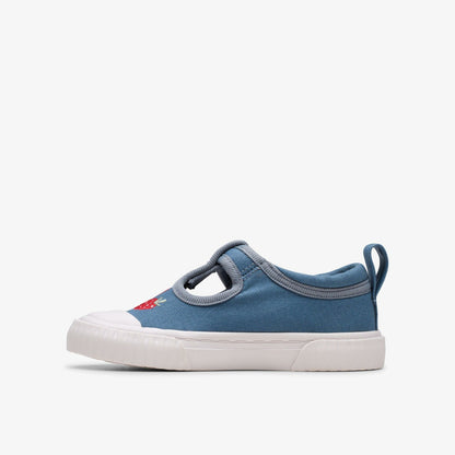 Foxing Berry Toddler Blue Canvas - Clarks Kids|Babies
