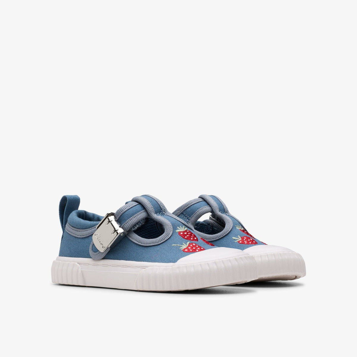 Foxing Berry Toddler Blue Canvas - Clarks Kids|Babies