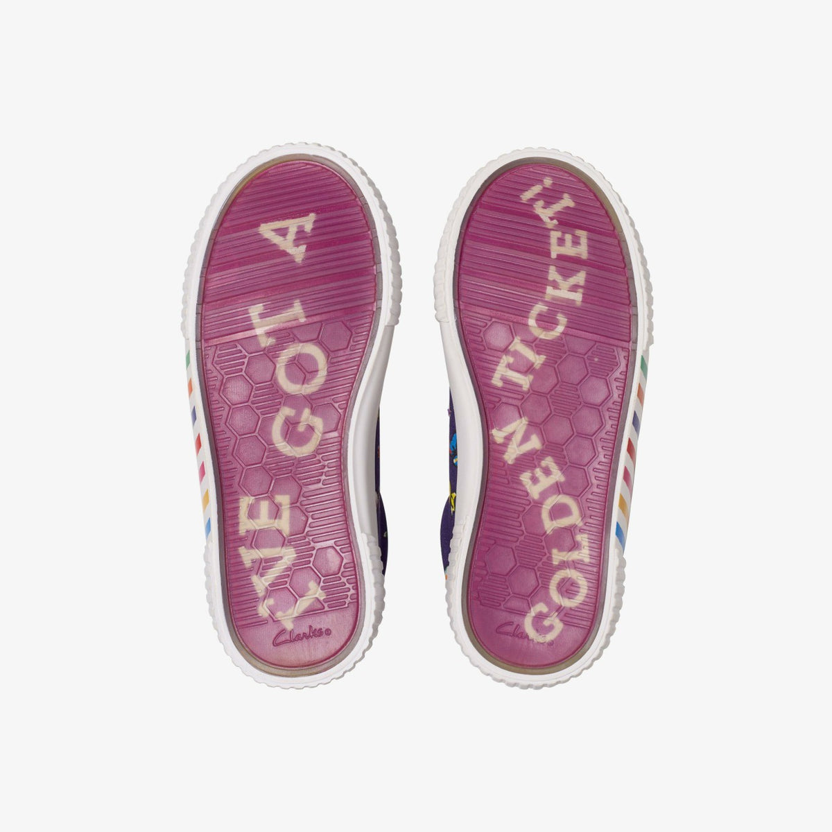 Roald Dahl Charlie & the Chocolate Factory Foxing Mix Kid Purple Canvas - Clarks Kids