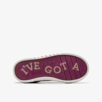 Roald Dahl Charlie & the Chocolate Factory Foxing Mix Kid Purple Canvas - Clarks Kids