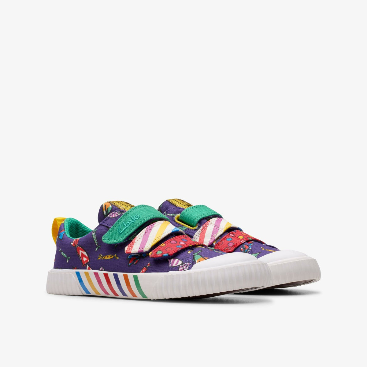 Roald Dahl Charlie & the Chocolate Factory Foxing Mix Kid Purple Canvas - Clarks Kids