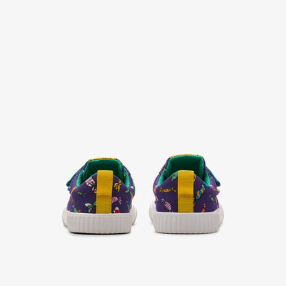 Roald Dahl Charlie & the Chocolate Factory Foxing Mix Kid Purple Canvas - Clarks Kids