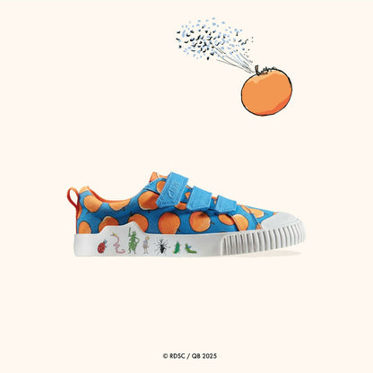 Roald Dahl James & the Giant Peach Foxing Air Kid Blue Canvas - Clarks Kids
