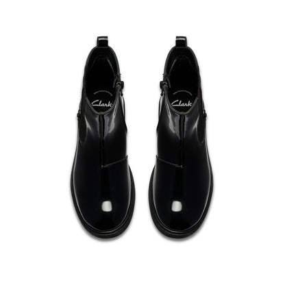 Astrol Orin Kid Black Patent - Clarks Kids