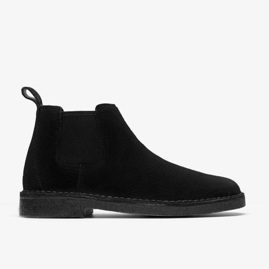 Desert Chelsea Black Suede - Clarks Men
