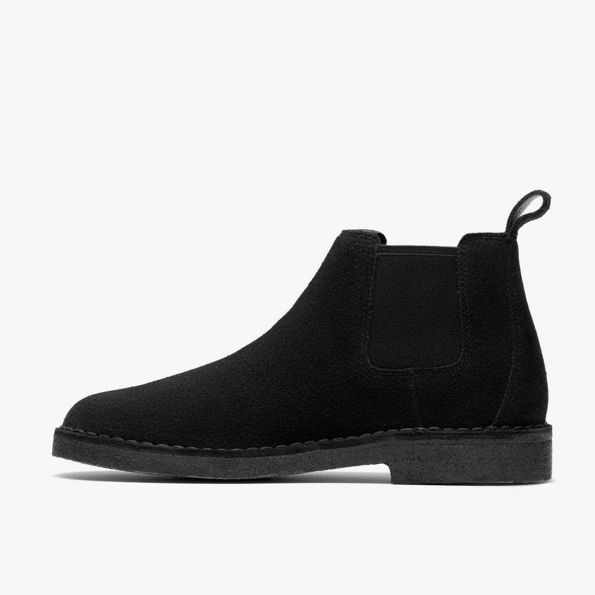 Desert Chelsea Black Suede - Clarks Men