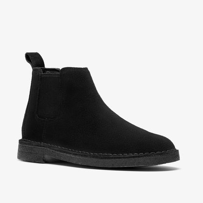 Desert Chelsea Black Suede - Clarks Men