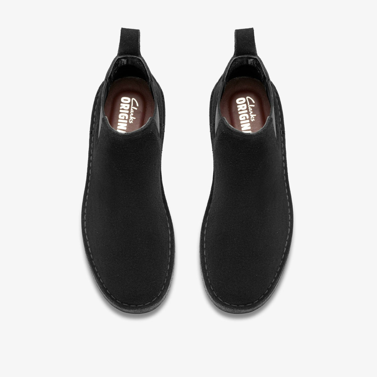 Desert Chelsea Black Suede - Clarks Men