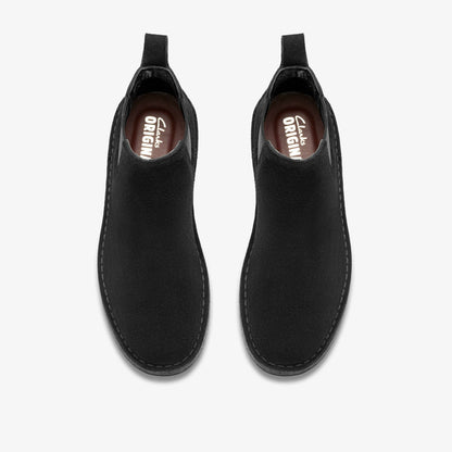 Desert Chelsea Black Suede - Clarks Men