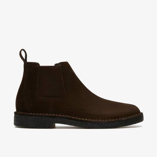 Desert Chelsea Dark Brown Suede - Clarks Men
