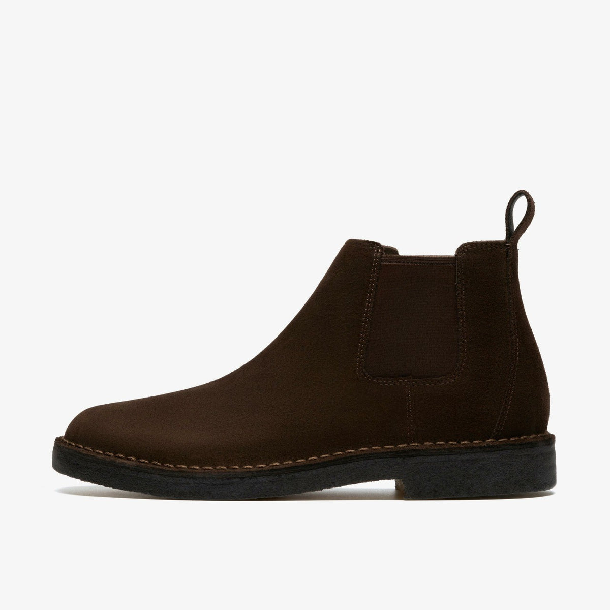 Desert Chelsea Dark Brown Suede - Clarks Men