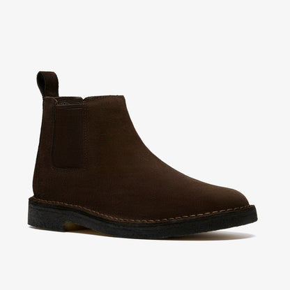 Desert Chelsea Dark Brown Suede - Clarks Men