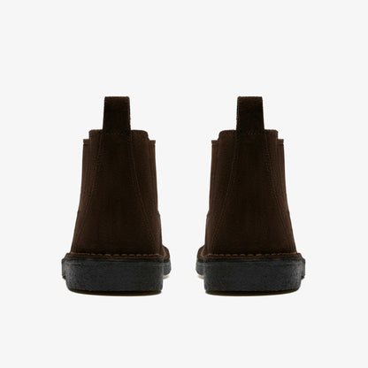 Desert Chelsea Dark Brown Suede - Clarks Men