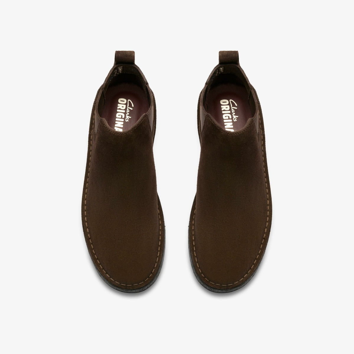 Desert Chelsea Dark Brown Suede - Clarks Men