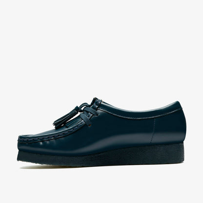 Wallabee Dark Teal Leather - Clarks Women