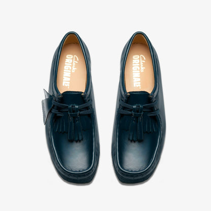 Wallabee Dark Teal Leather - Clarks Women