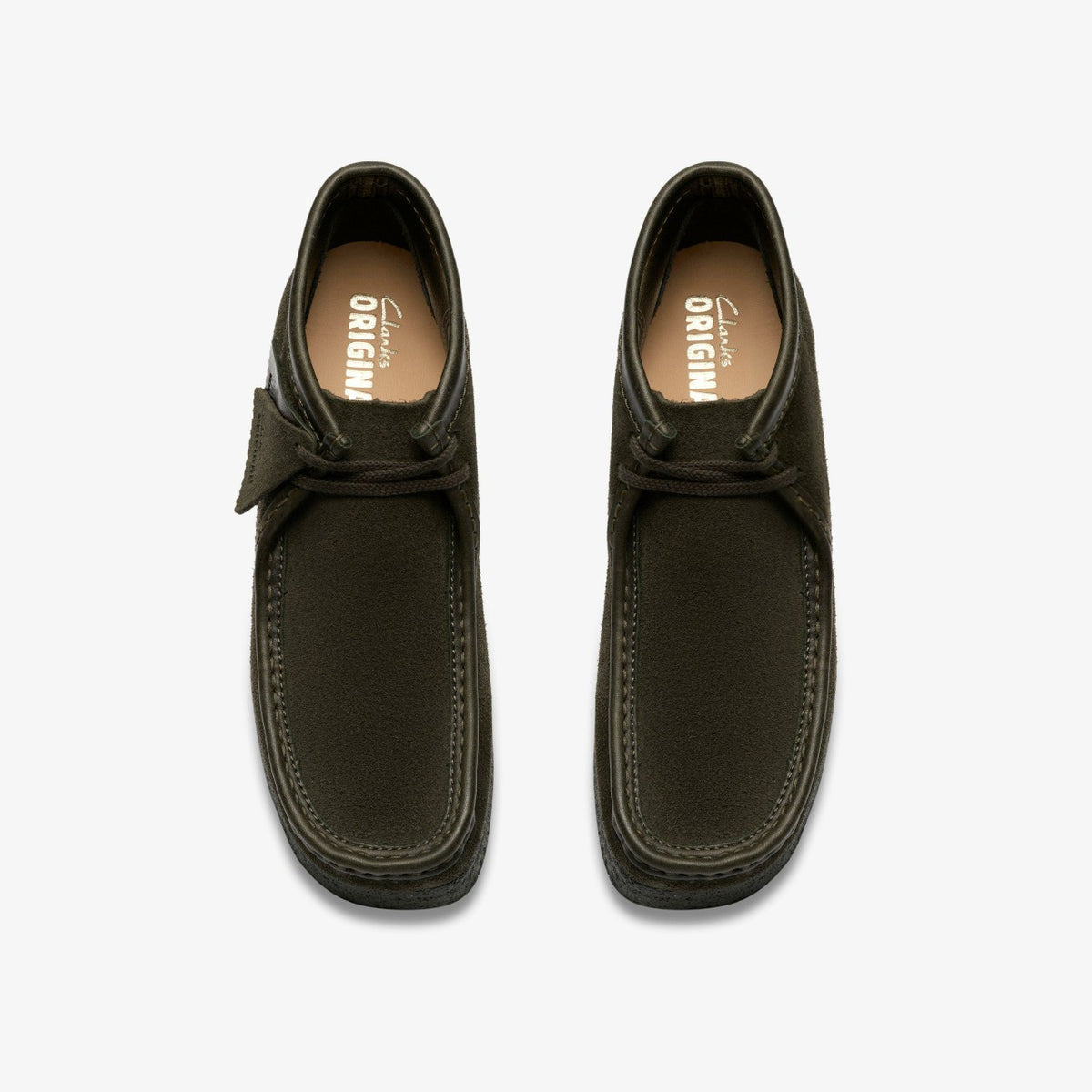 Wallabee Boot Loden Green Suede - Clarks Men