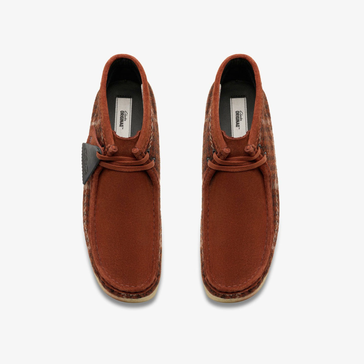 Wallabee Boot Rust Tweed Combination - Clarks Men