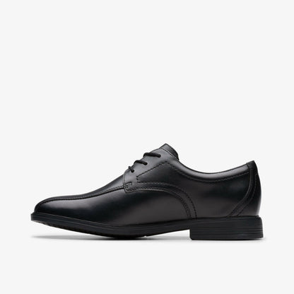 Jonwin Loop Youth Black Leather - Clarks Kids