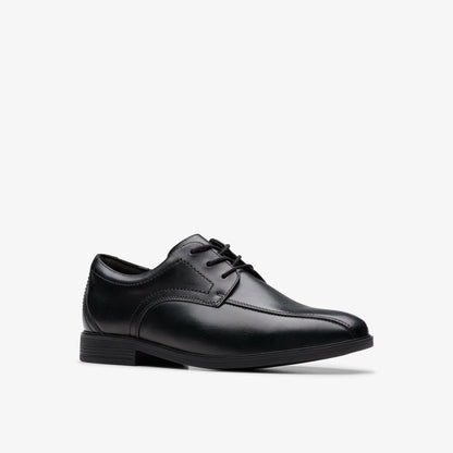 Jonwin Loop Youth Black Leather - Clarks Kids