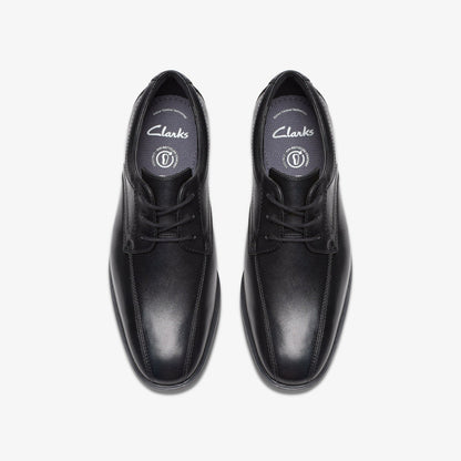 Jonwin Loop Youth Black Leather - Clarks Kids
