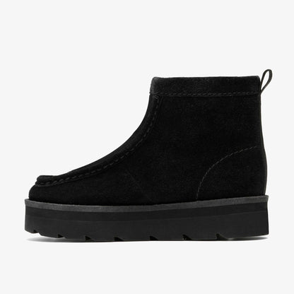 Meare Rooey Black Suede Warmlined - Clarks Women