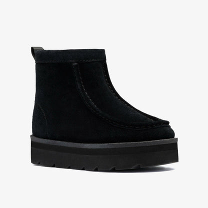 Meare Rooey Black Suede Warmlined - Clarks Women