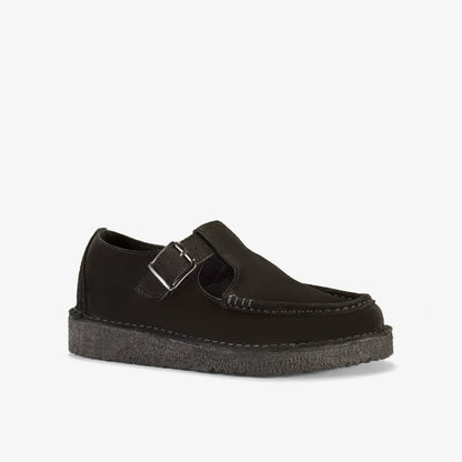 Nomad T Bar Black Suede - Clarks Men