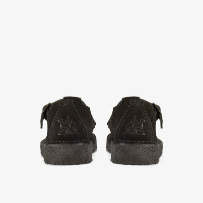Nomad T Bar Black Suede - Clarks Men
