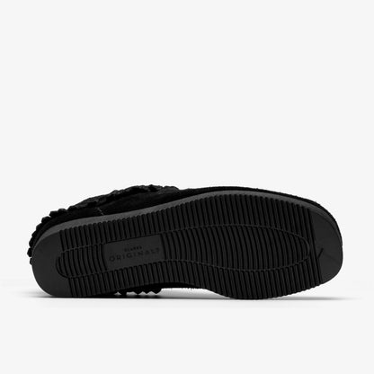 Wallabee Wedge Fringe Black Suede - Clarks Women