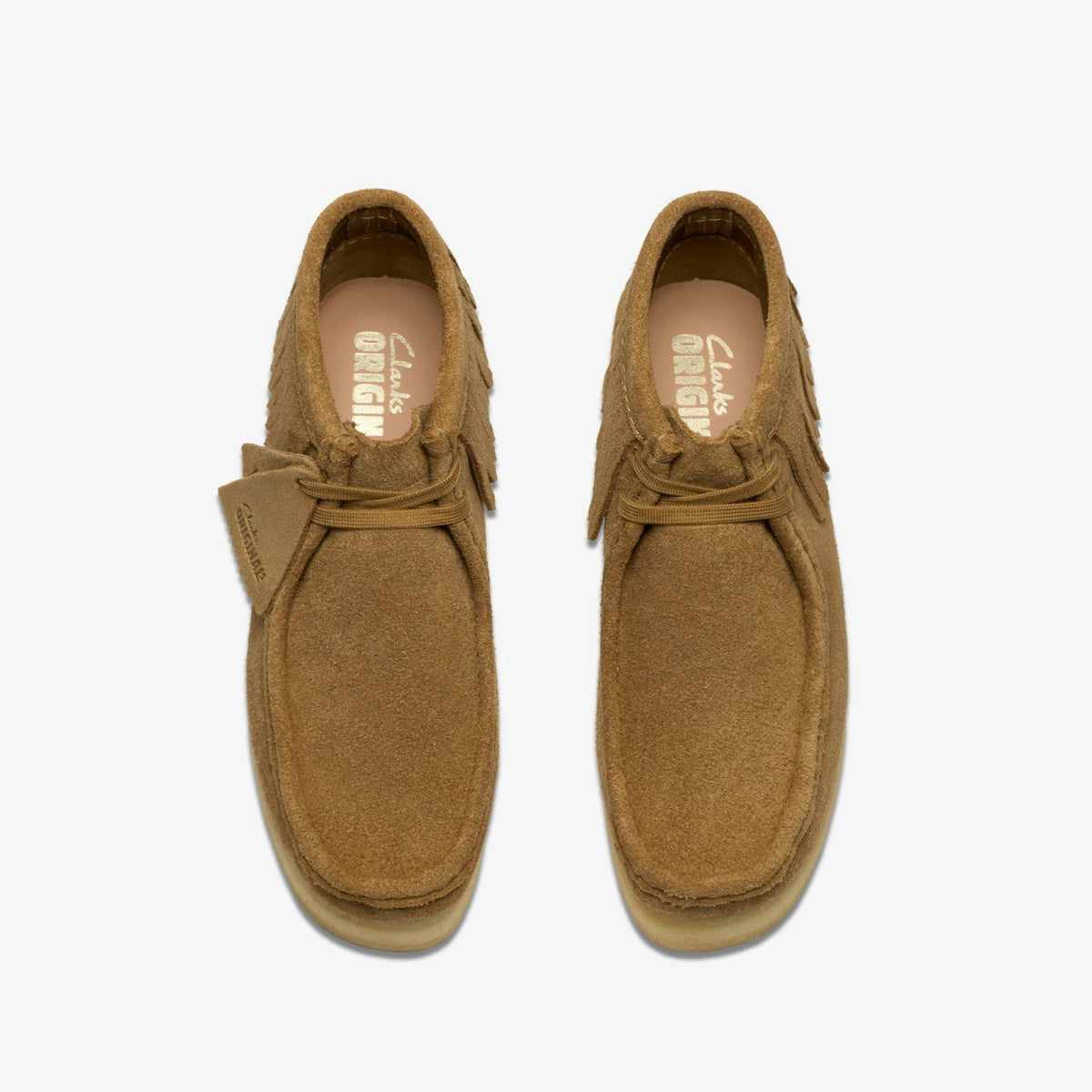 Wallabee Wedge Fringe Light Tan Suede - Clarks Women