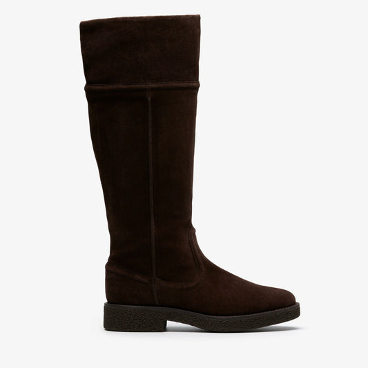 Nella Hi Dark Brown Suede - Clarks Women
