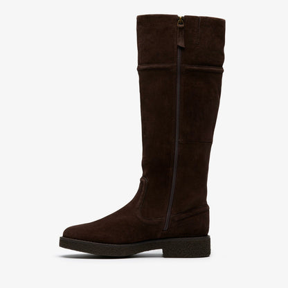 Nella Hi Dark Brown Suede - Clarks Women